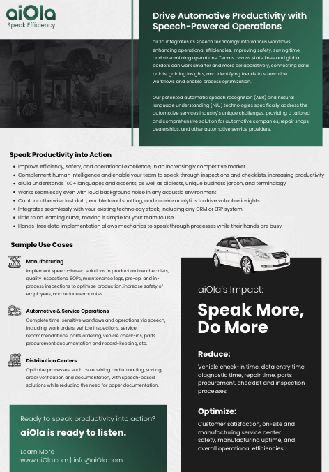 Automotive Services One Pager