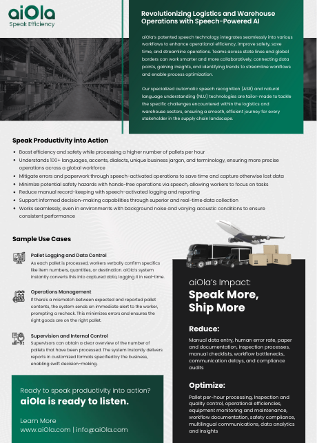Logistics & Warehouse One Pager