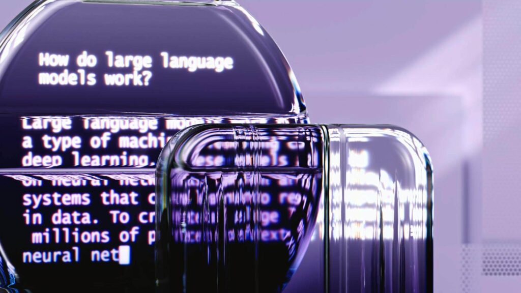 How do language models work text written on phone 